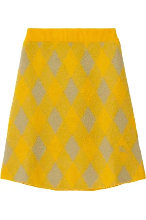 Burberry Check-plaid wool skirt