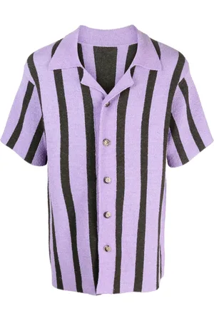 Nanushka Almar striped terry-cloth shirt