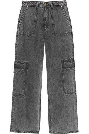 Ganni Mid-rise wide-leg jeans