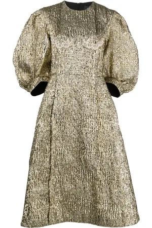 Simone Rocha Crystal-embellished cloqu?? midi dress