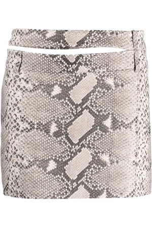 The Mannei Ararat python-print leather miniskirt