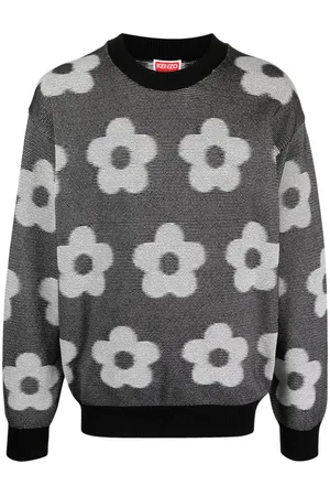 Kenzo Floral-intarsia knit cotton jumper