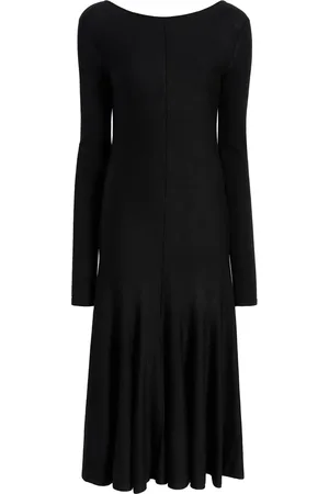 Khaite Scoop-back virgin-wool midi dress