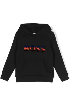 HUGO BOSS Logo-embossed cotton hoodie