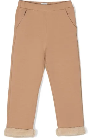 Donsje Foxe faux-shearling trim trousers