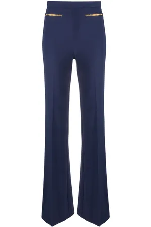 Elisabetta Franchi Chain-detail straight-leg trousers