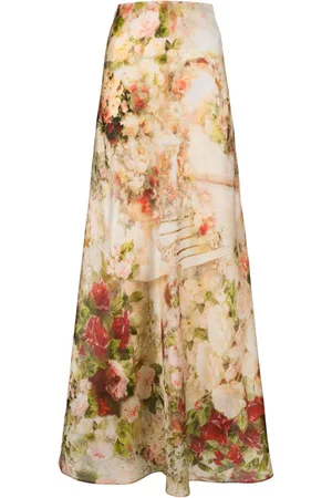 ZIMMERMANN Luminosity floral-print silk skirt