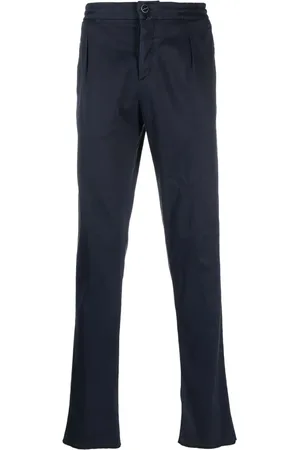 Kiton Logo-patch straight-leg trousers