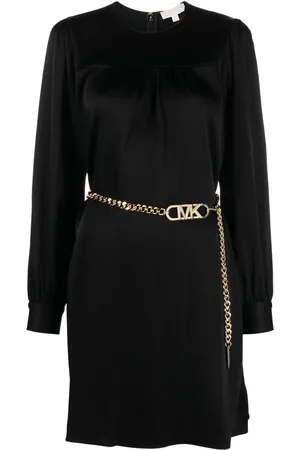 Michael Kors Belted satin-finish minidress