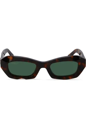 OFF-WHITE Venezia tortoiseshell rectangle sunglasses
