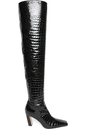 Khaite Marfa 85mm leather boots