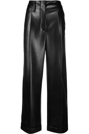 Serafini Faux-leather straight-leg trousers
