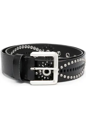 Golden Goose Stud-embellished leather belt