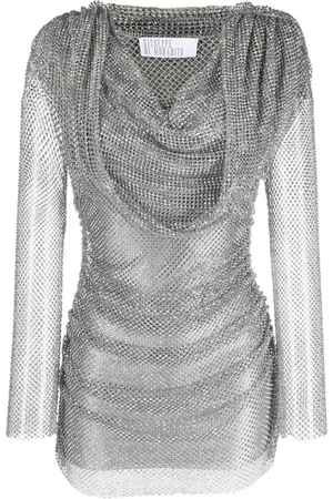 GIUSEPPE DI MORABITO Crystal-embellished mesh minidress