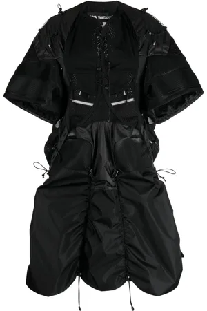 JUNYA WATANABE Ruched-detailing drawstring midi dress
