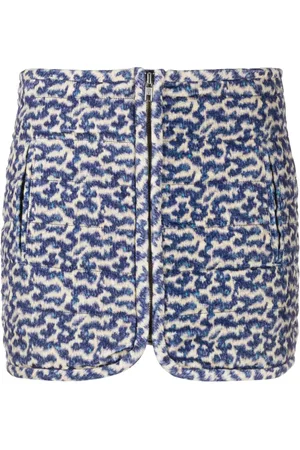 Marant Etoile Arona abstract-pattern cotton skirt