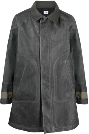 C.P. Company Lens-detail distressed-effect coat