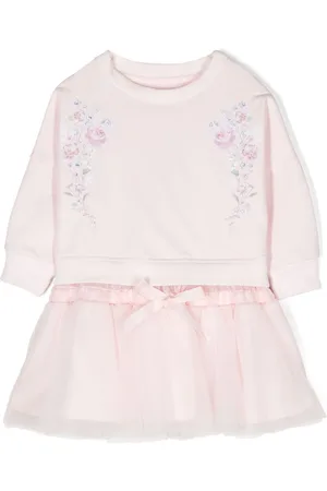 Lapin House Floral-embroidered tutu dress