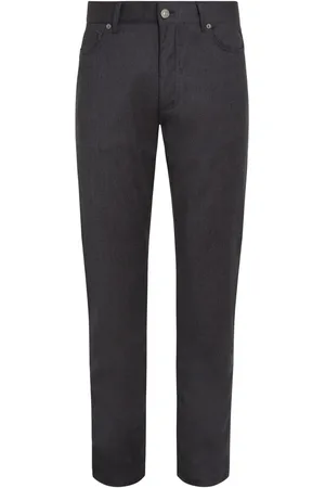 Ermenegildo Zegna Roccia stonewashed wool trousers