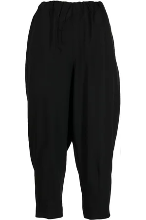 Comme des Garçons Elasticated-waistband cropped wool trousers
