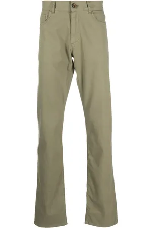 CANALI Straight-leg cotton-blend trousers