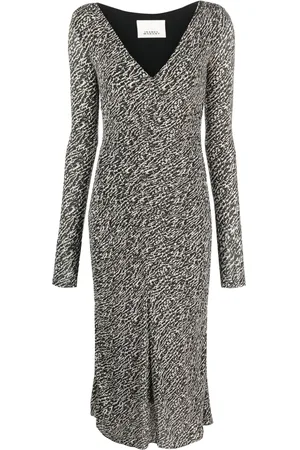 Isabel Marant Laly abstract-pattern midi dress