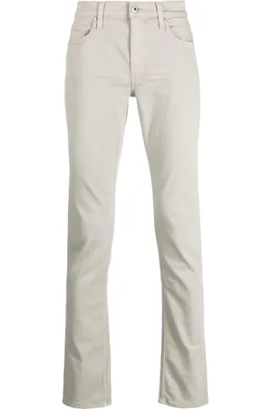 Paige Lennox logo-patch tapered jeans