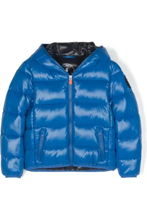 save the duck Logo-patch padded hooded jacket