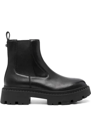 Ash Elasticated-panels ankle-length leather boots