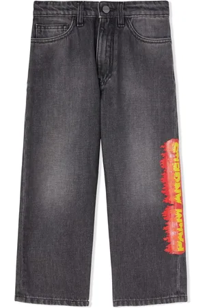 Palm Angels Logo-print straight.leg jeans