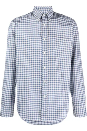 CANALI Micro plaid-check pattern shirt