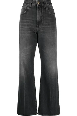 Pinko Logo-patch bootcut denim jeans