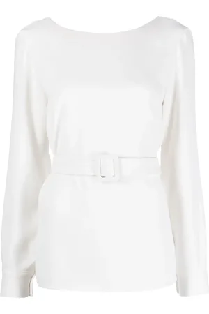 P.A.R.O.S.H. V-back belted blouse