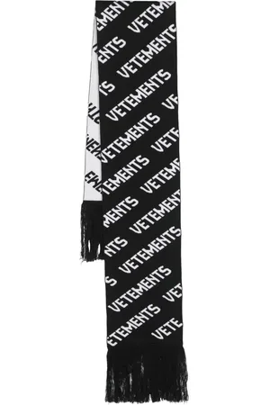 Vetements Logo-intarsia merino scarf