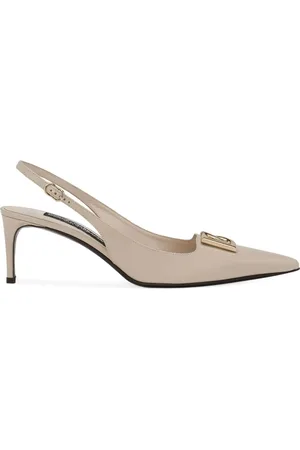 Dolce & Gabbana 60mm logo-plaque slingback pumps