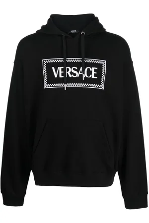 VERSACE 90s Vintage logo-embroidered hoodie