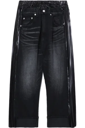 JUNYA WATANABE Cropped panelled wide-leg jeans