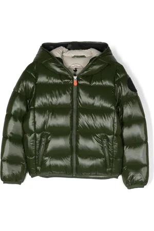 save the duck Logo-patch zip-up padded jacket