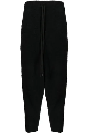 MASTERMIND Logo-print fleece-texture track pants