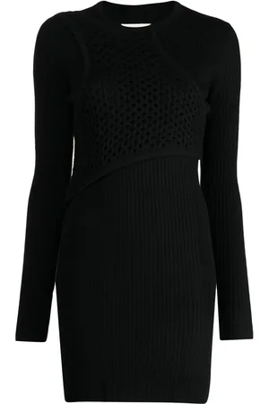 Feng Chen Wang Long-sleeve wool minidress
