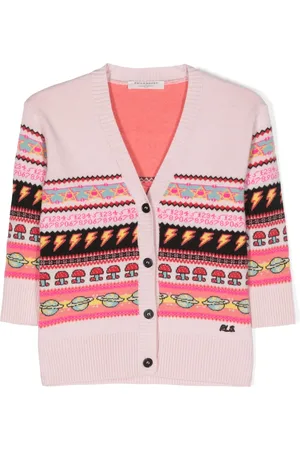PHILOSOPHY DI LORENZO SERAFINI Fair isle intarsia knit V-neck cardigan