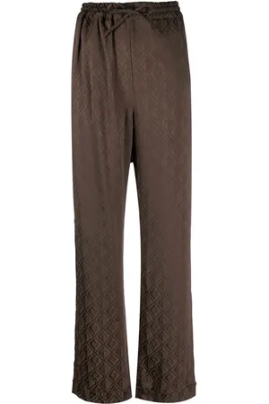 Marine Serre Moon Diamant straight-leg trousers
