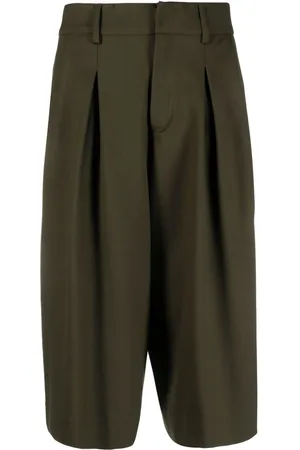 P.A.R.O.S.H. Pleat-detail wide-leg shorts