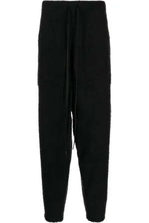 MASTERMIND Logo-print fleece-texture track pants