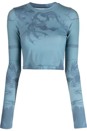 Feng Chen Wang Abstract pattern-print crew-neck top