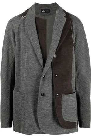 Kolor Patchwork-design wool blazer
