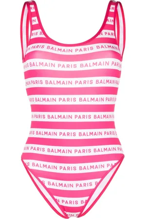 Balmain Logo-print sleeveless swimsuit