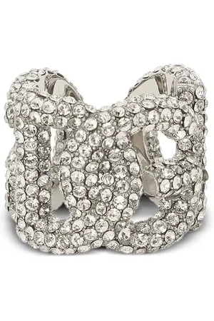 Dolce & Gabbana Logo crystal-embellished ring