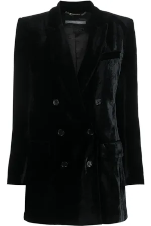Alberta Ferretti Double-breasted velvet blazer