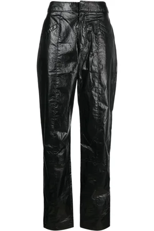 Isabel Marant Metallic-effect straight-leg trousers